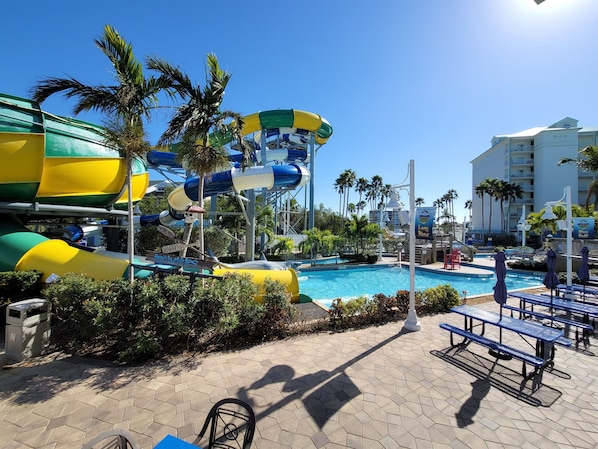 On site water park, comes with 4 free Daily Passes