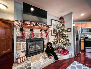 Living room fireplace