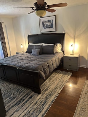 Master bedroom with King size bed