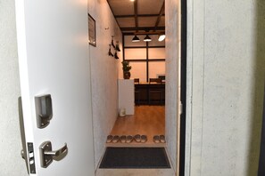 Open the door to enter