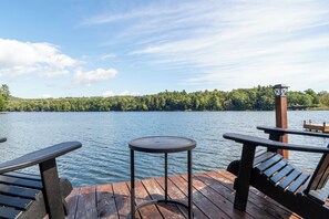 Sit on the dock, relax and enjoy the view of the lake