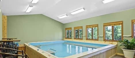 Pool house, indoor heated pool.

