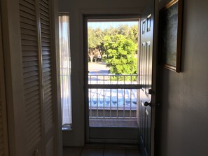 Entry Door Looking Out to Rear of Condo