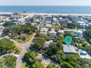 Aerial view of the property