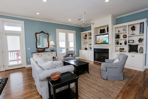 Gulf Front Living Room with TV