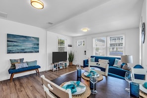 Our modern coastal beach house is a guest favorite!