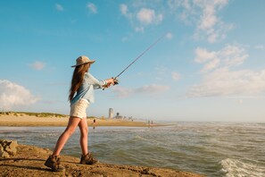 Fishing is a popular island activity.