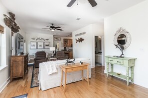 View of great room from top of stairs