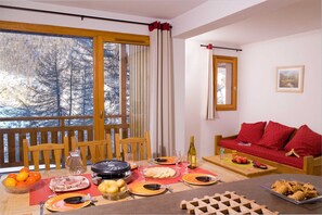 Settle into the dining area and enjoy a nice meal.
