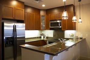 Fully stocked kitchen