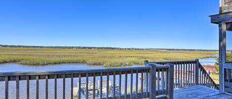 Sunset Beach Vacation Rental | 4BR | 3.5BA | 2,500 Sq Ft | Stairs to Access