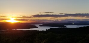 Sunset off the deck. 