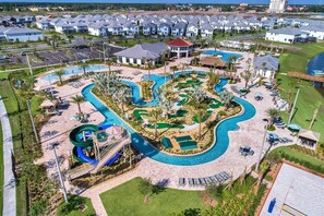 A bird's eye view of the state of the art water park.