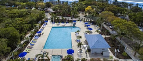 Pool and Hot Tub has a handicap accessible lift. 