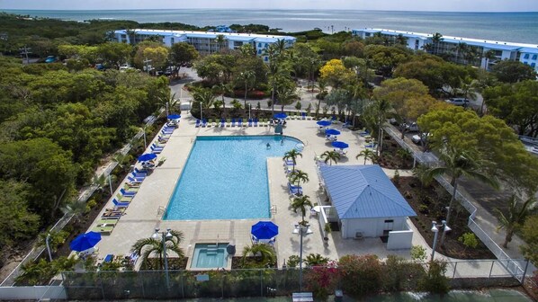 Pool and Hot Tub has a handicap accessible lift. 