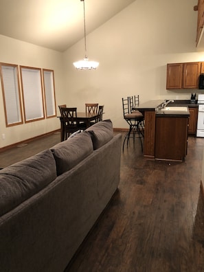 View of dining room and bar area