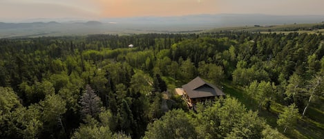 Magical Cabin in the Woods is set in the scenic Wet Mountain Valley.