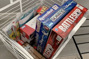 Board game anyone? Pick one of several games available for a fun night! 