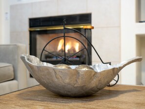 A wonderful fireplace to go along with your hot cocoa and a warm blanket