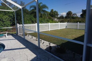 Outdoor fenced in area. 