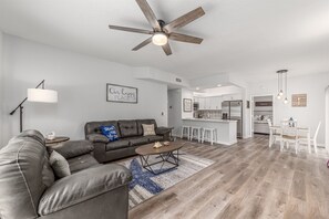 Living area and Kitchen