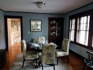 Dining room looking into the kitchen