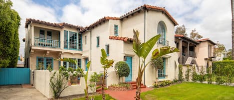 Exterior view of classic 1920's Spanish-style Los Angeles home.