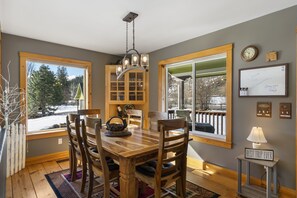 Open Concept Dining Room with breathtaking mountain views!