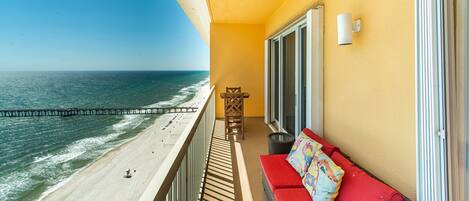 Large balcony with incredible views