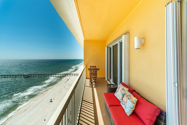 Large balcony with incredible views