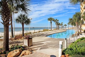 Lovely Landscaping by the Pools