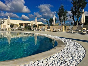 Swimming Pool, Blue, Sky, Town, Property, Water, Azure, Tourism, Vacation, Architecture