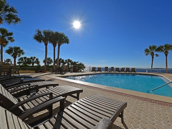 Incredible Gulf Front Pool & Spa. This is resort living at its finest!