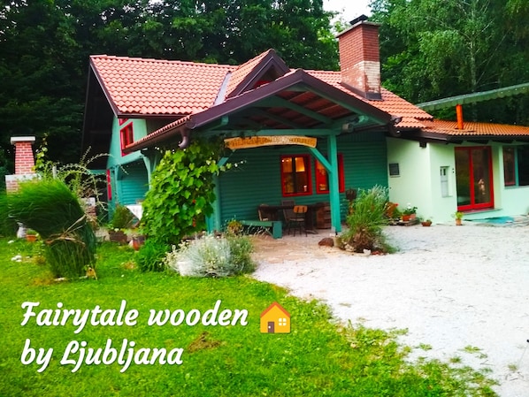 Fairytale wooden house by Ljubljana