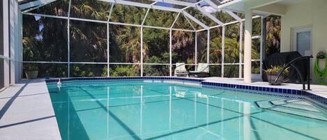 Very large heated pool