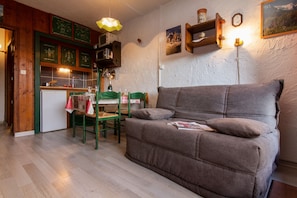 Living room and kitchen/dining area