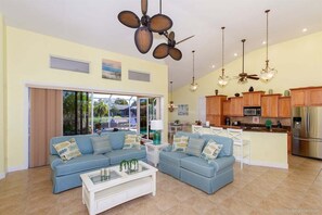 Comfortable furnishings in the living room