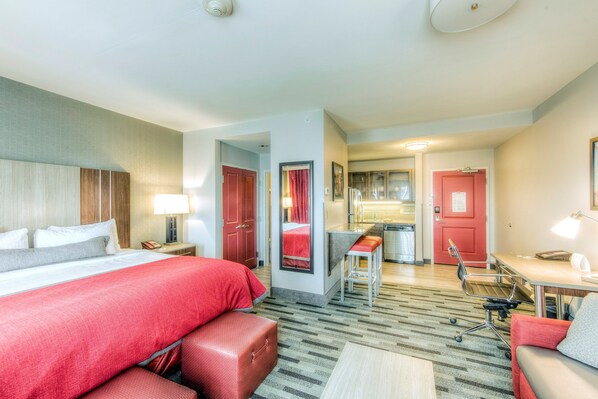 Drift to sleep in a comfortable bed after a busy day.