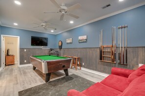 Hang out in the game room to enjoy playing pool or just chilling with friends.