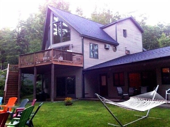 View of the house from the back yard