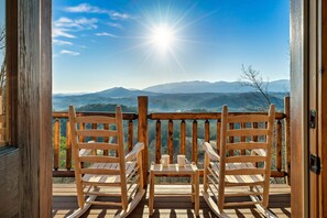 Amazing Mountain Views. Immaculate Sunrises. You can see North Carolina. Master BR Balcony