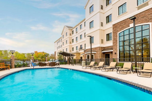 Get some sun in the outdoor pool