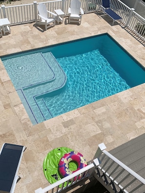 Large Pool Deck and Heated Pool