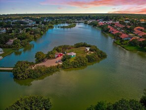 Waterfront tiny home sits on a private 1.5 acre island peninsula!