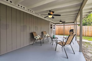 Covered Patio | Seating | Gas Grill