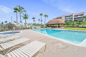 Poolside view of the complex