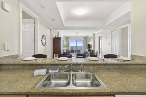 Even a Gulf view from the kitchen