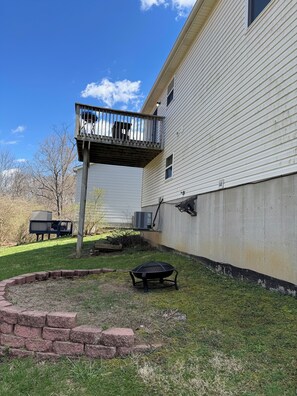 Back yard and Deck