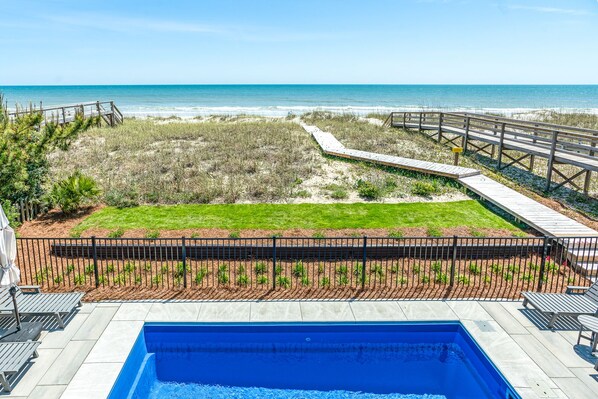 Pool/beach view from Unit B