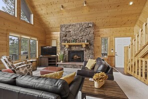 Living room with gas fireplace